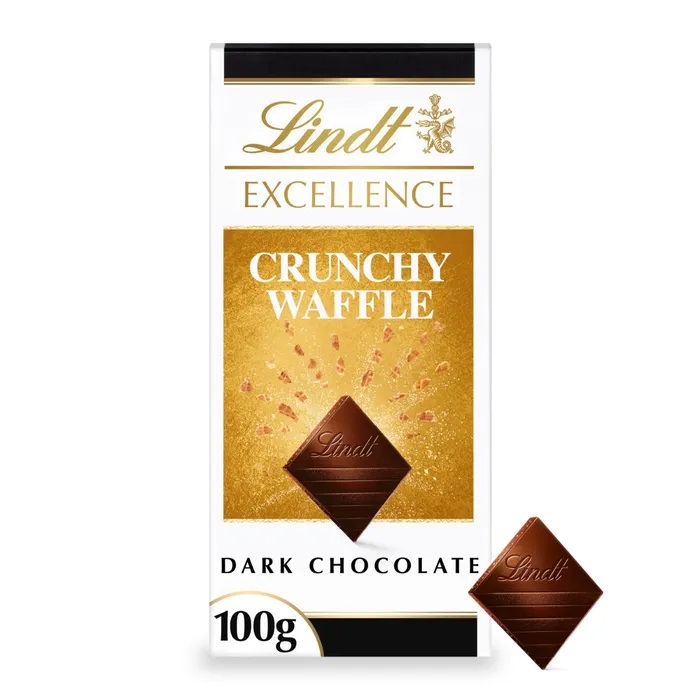 (STANDARD) Lindt Excellence Dark Crucnhy Waffle 100g NEW