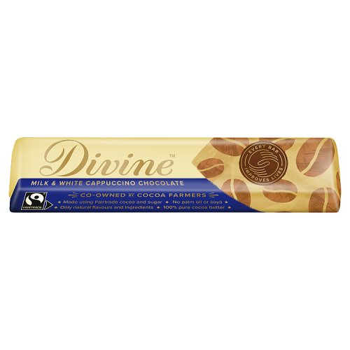Divine Milk & White Chocolate Cappuccino Bar 35g