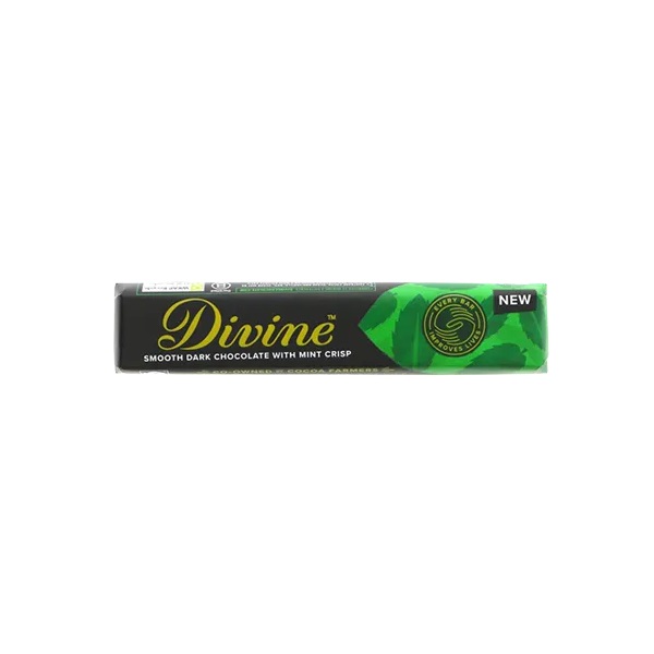 Divine 70% Dark Chocolate with Mint Crisp 35g