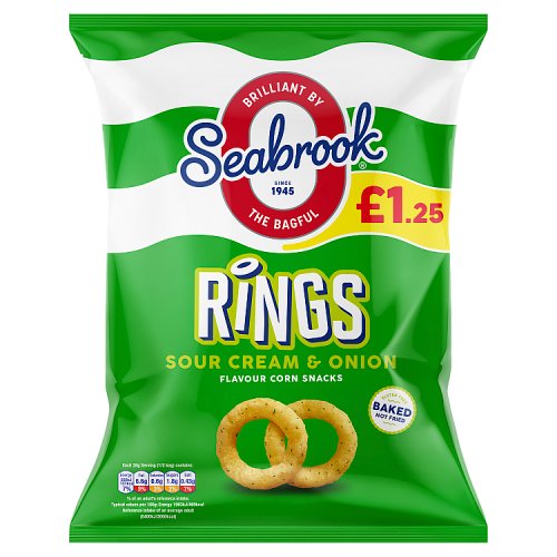 Seabrook Sour Cream & Onion Rings PM £1.25 55g