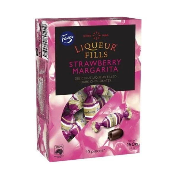 Fazer Liqueur Filled Chocolate Box Dark Strawberry Margarita 150g