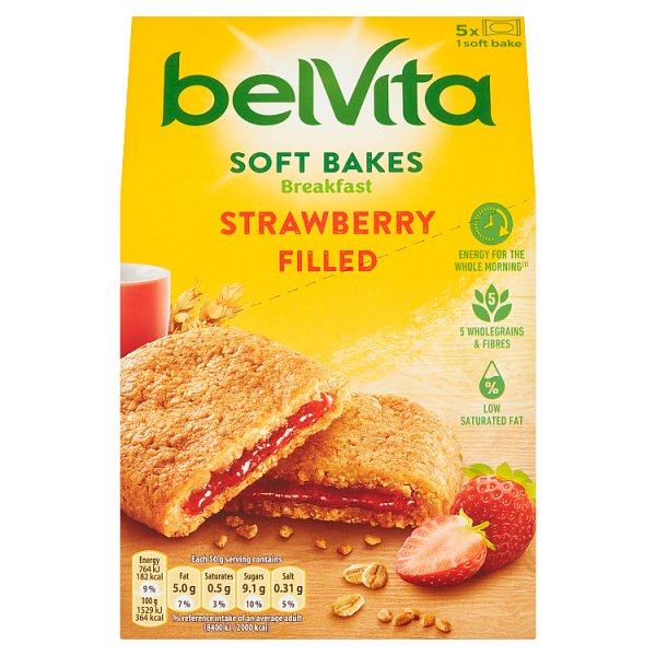 Belvita Soft Bakes Strawberry 5s 250g (HS)
