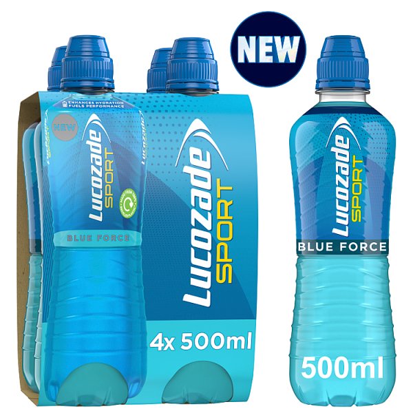 Lucozade Sport Blue Force Bottle 4pk (4 x 500ml) (HS)