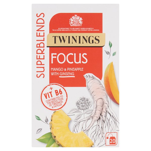Twinings Superblends Focus Mango & Pineapple Ginseng 20s (HS)