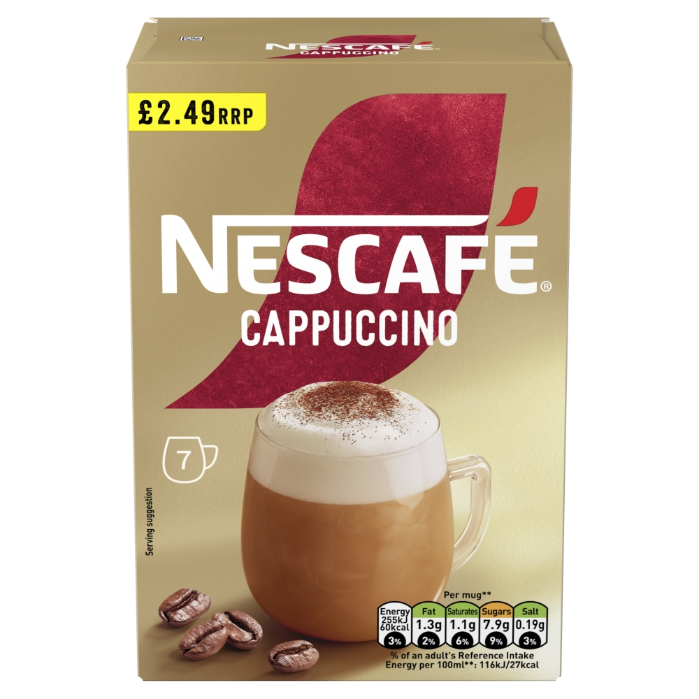 (DELIST) Nescafe Sachets Gold Cappuccino PM £2.49 7s (7 x 15.5g)