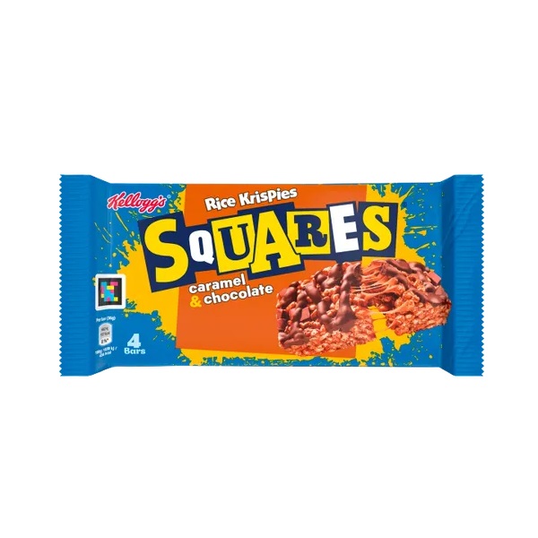 (DELIST) Kelloggs Rice Krispies Squares Caramel & Chocolate 4pk (4 x 36g)