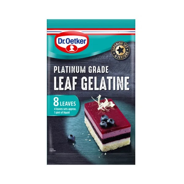 Dr Oetker Platinum Grade Leaf Gelatine 13g