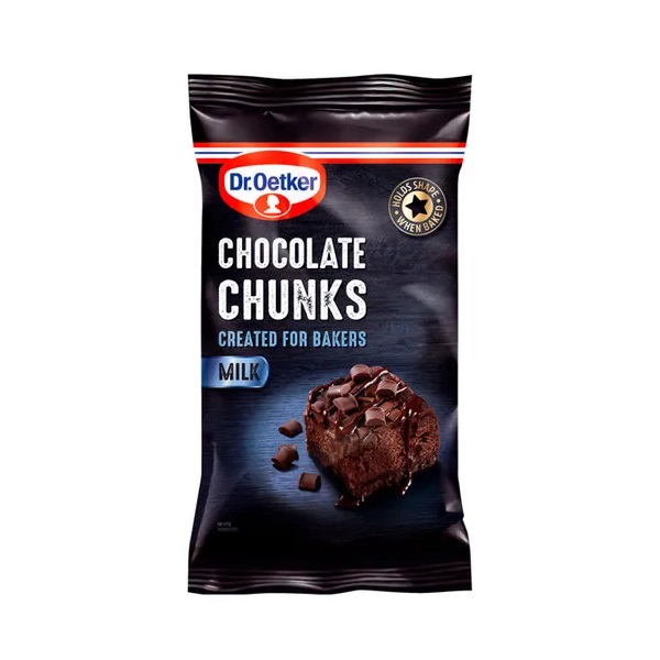 Dr Oetker Milk Chocolate Chunks 100g