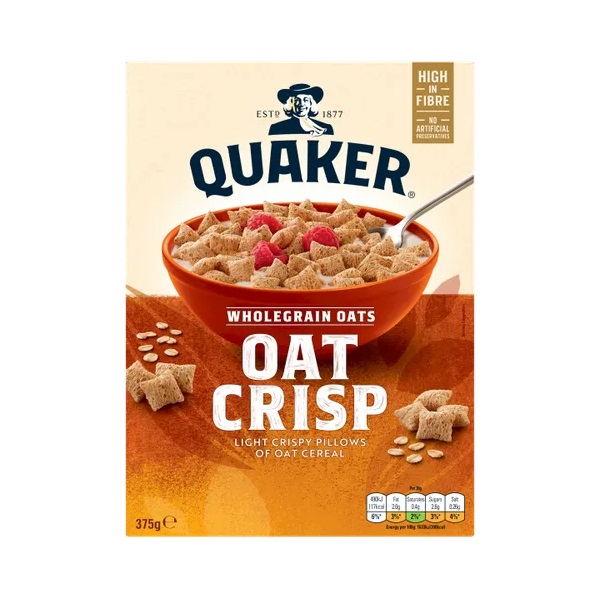 Quaker Oat Crisp Original Cereal 375g