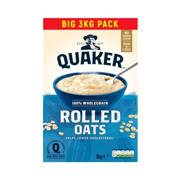Quaker Rolled Porridge Oats 3kg
