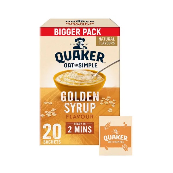 Quaker Oat So Simple Golden Syrup Porridge Sachets (20 x 36g)