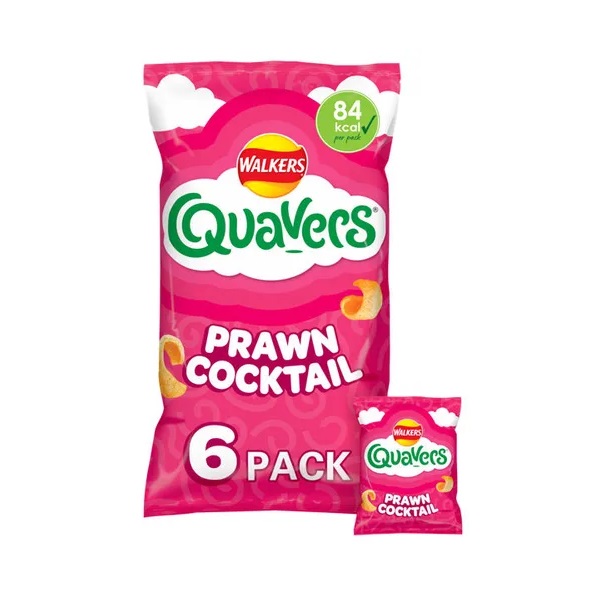 (DISCONTINUED) Walkers Quavers Prawn Cocktail 6pk (6 x 16g)