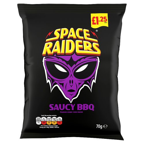 Space Raiders Saucy BBQ PM £1.35 70g