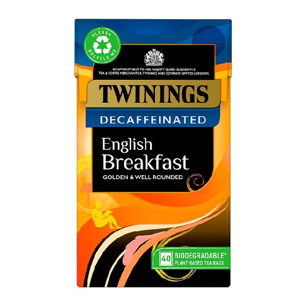 Twinings English Breakfast Decaffeinated Tea Bags 40s
