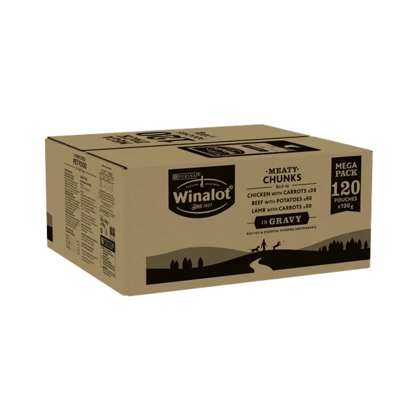 (Delist) Winalot Meaty Chunks Mixed In Gravy (120 x 100g)