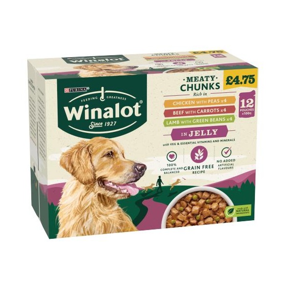 (Delist) Winalot Meaty Chunks In Jelly PM £4.75 (12 x 100g)