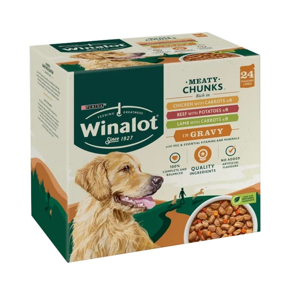 (Delist) Winalot Meaty Chunks Mixed In Gravy (24 x 100g)