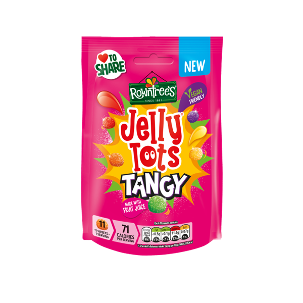 Rowntrees Tangy Pouch 140g  (Vegan) NEW