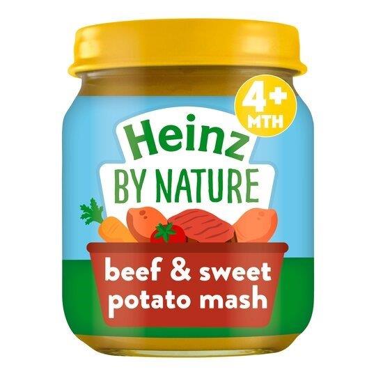 Heinz Jar 6m+ Beef Sweet Potato Mash 120g