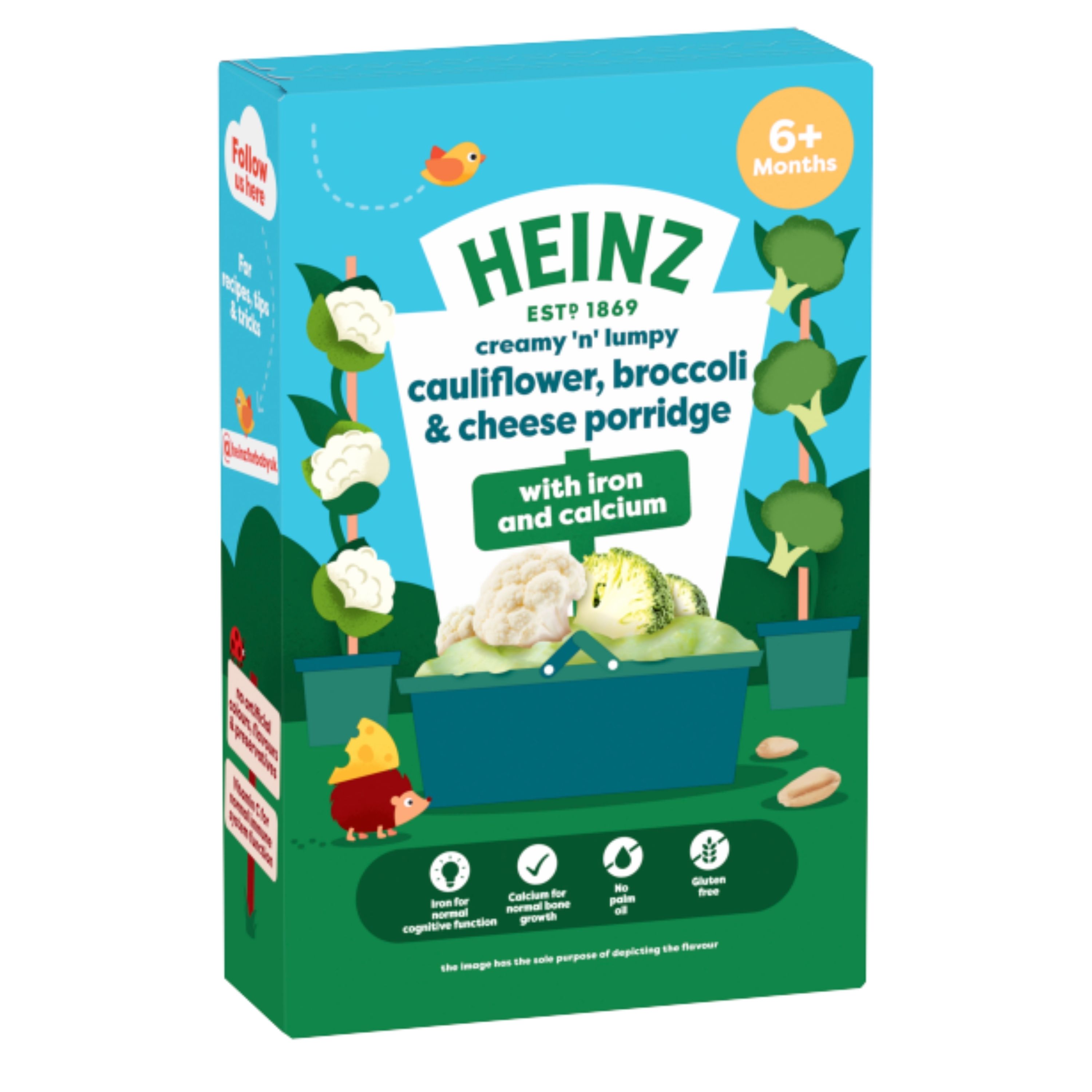 Heinz Cereals Creamy Cauliflower, Broccoli & Cheese Porridge 6M+ 125g