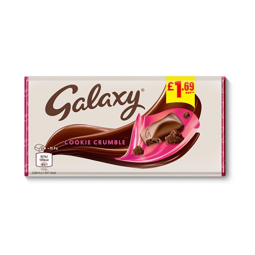 Galaxy Block Cookie Crumble 114g PM £1.69