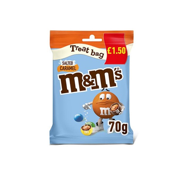 (UOM BLOCKED) M&Ms Treat Bag Salted Caramel 70g PM £1.69