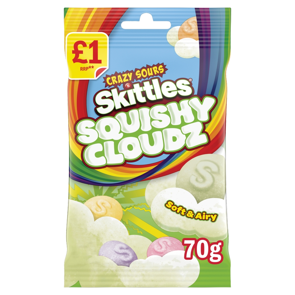 Skittles Sours Squishy Cloudz PM £1 70g