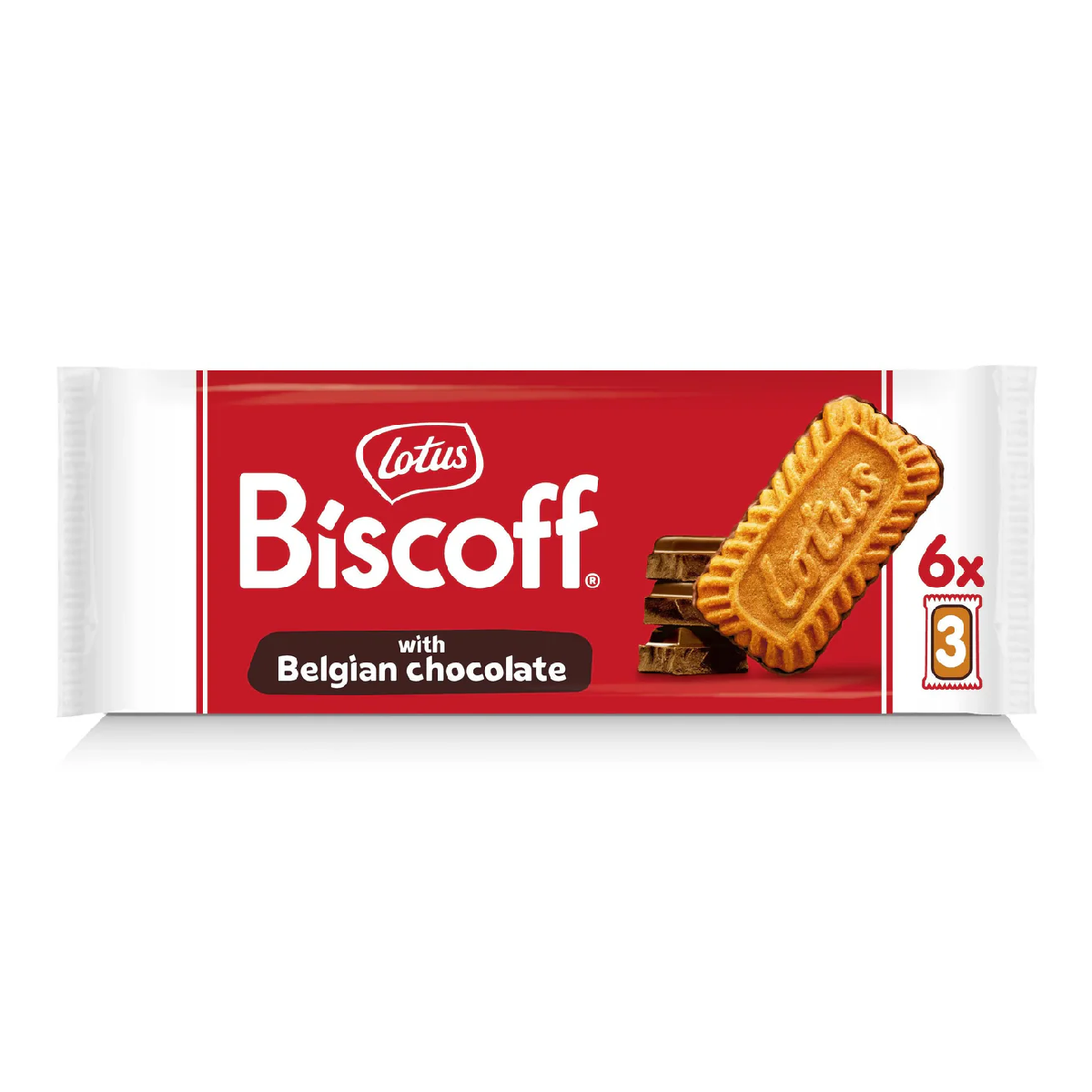Lotus Biscoff Biscuit Choc 6 x 3pk (22g)