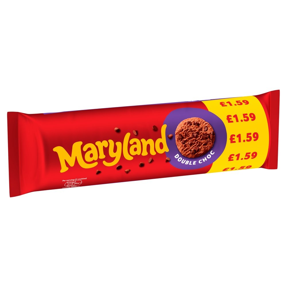 (DUPLICATE) Maryland Cookies Double Choc Chip PM £1.59 200g