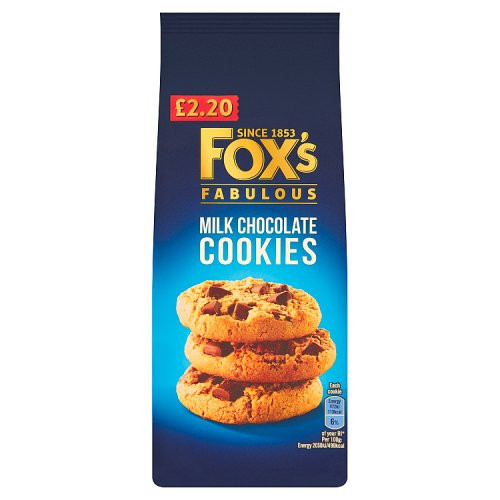Foxs Cookies Milk Chocolate PM £2.50 180g