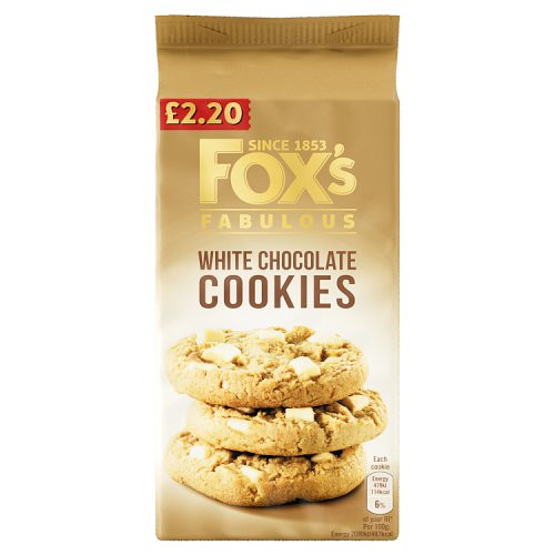 Foxs Cookies White Chocolate PM £2.50 180g