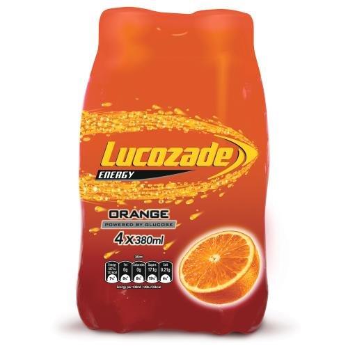 Lucozade 4pk Orange (4 x 380ml) (HS)
