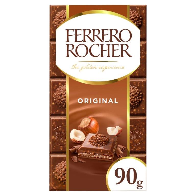 Fererro Rocher Milk Chocolate Tablet 90g (HS)