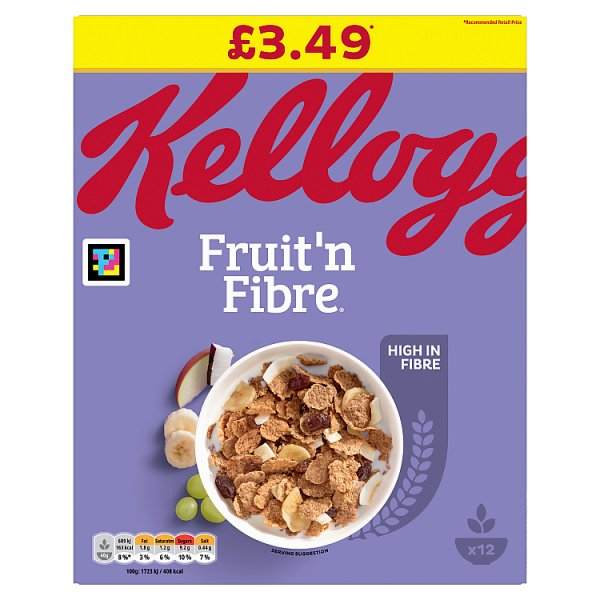 Kelloggs Fruit n Fibre Cereal PM £3.49 500g