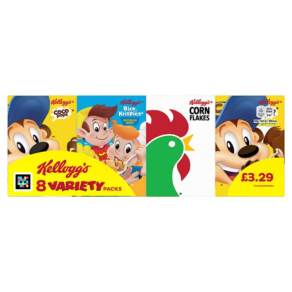 Kelloggs Variety 8pk PM £3.29 196g (Hebrew Text)