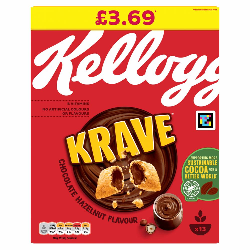 Kelloggs Krave Hazelnut 410g PM £3.69