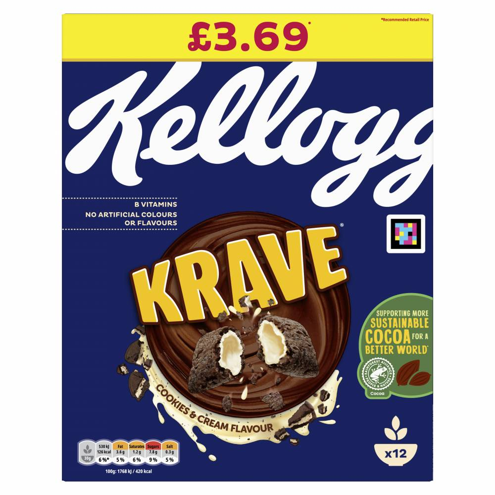 Kelloggs Krave Cookies & Cream PM £3.69 375g