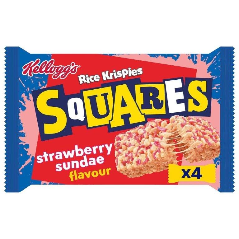Kelloggs Rice Krispies Squares Strawberry Sundae 4pk (4 x 29g)