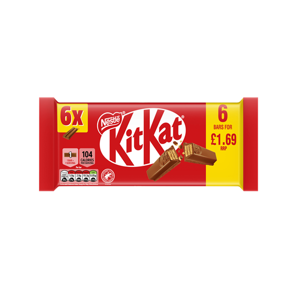 KitKat 2 Finger Milk 6pk PM £ 1.69 (5 x 20.7g)