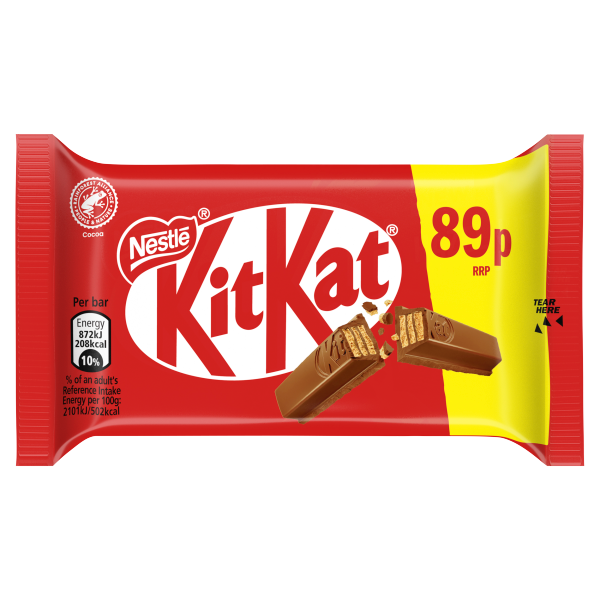 KitKat 4 Finger Milk PM 89p 41.5g
