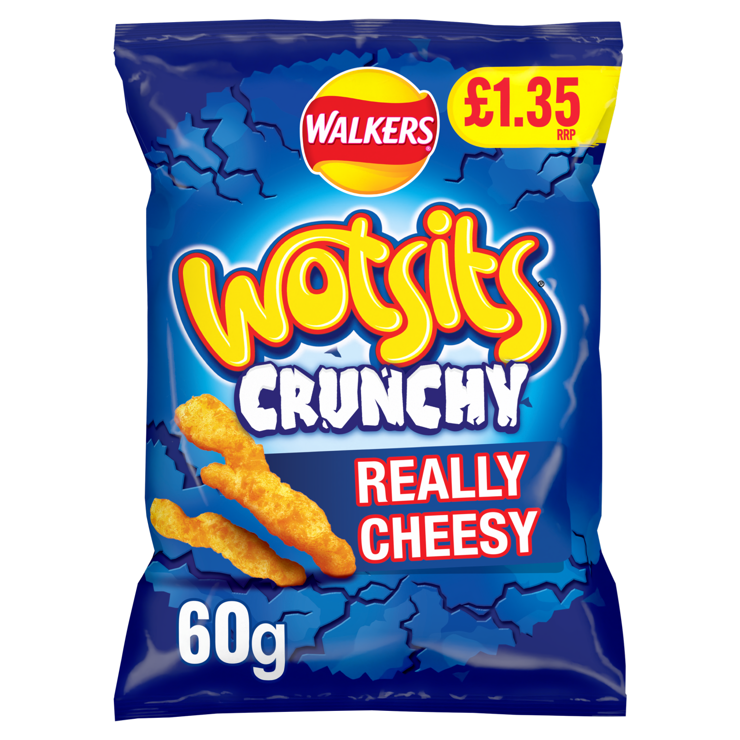 Walkers Bag Wotsits Crunchy Flamin Hot Snacks PM £1.35 60g
