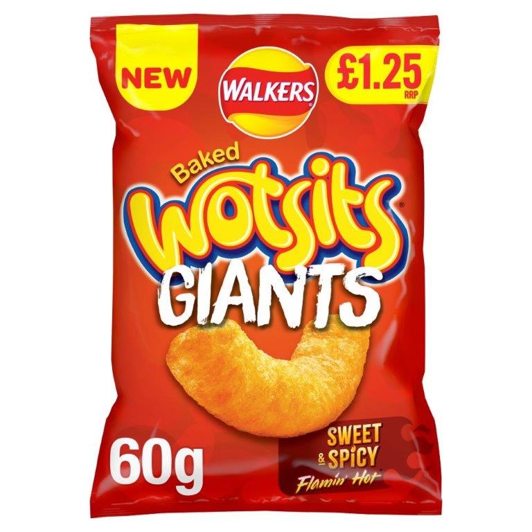Walkers Wotsits Giants Flamin Hot PM £1.35 60g