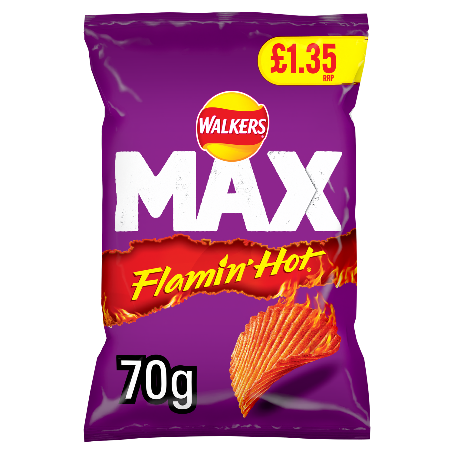 Walkers Max Extra Flamin Hot PM £1.35 70g