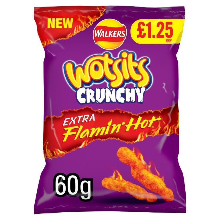 Wotsits Crunchy Extra Flamin Hot pm £1.35 60g