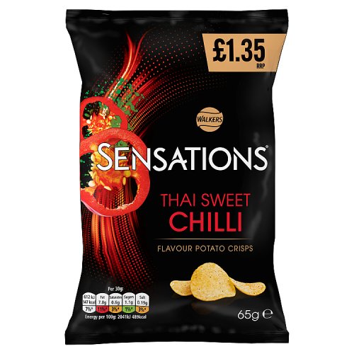 Walkers Sensations Sea Salt & Black Pepper PM £1.35 65g