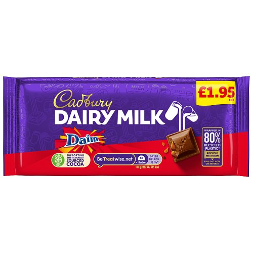 Cadbury Dairy Milk Daim Block PM £1.95 100g