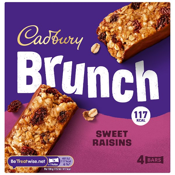 (UOM BLOCKED) Cadbury Brunch Raisin 4pk (4 x 28g)