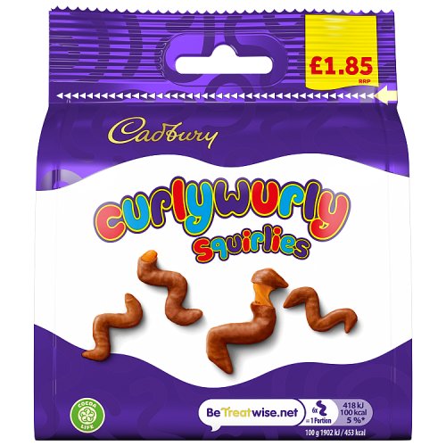 Cadbury Curly Wurly Squirlies Bag 85g PM £1.85