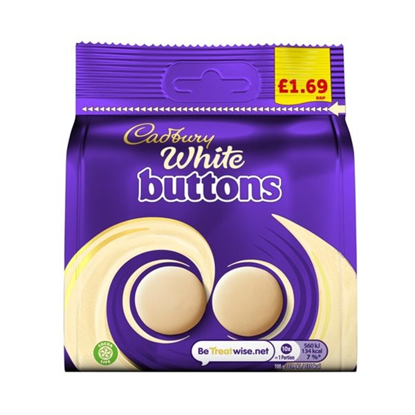 Cadbury White Giant Buttons Bag 85g PM £1.85