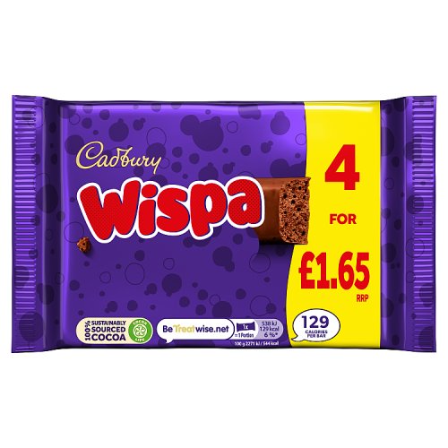 (DELIST) Cadbury Wispa 4pk (4 x 23.7g) PM £1.99